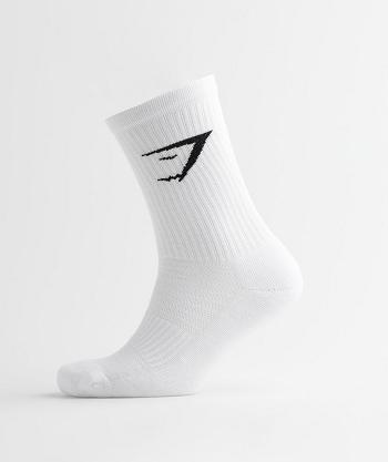 Accessories Gymshark Crew 3pk Socks White | NZ_2797NWY