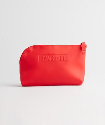 Accessories Gymshark Everyday Zip Pouch Bags Red | NZ_2880AHK