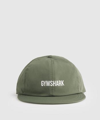 Accessories Gymshark Flat Peak Cap Hats Olive | NZ_2823NWY