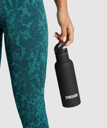 Accessories Gymshark Flip Straw Water Water Bottles Black | NZ_2759YXF