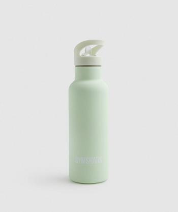 Accessories Gymshark Flip Straw Water Water Bottles Green | NZ_2761ILH