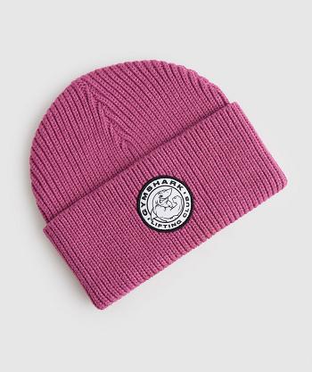 Accessories Gymshark Legacy Deep Cuff Beanie Hats Deep Pink | NZ_2847CTV