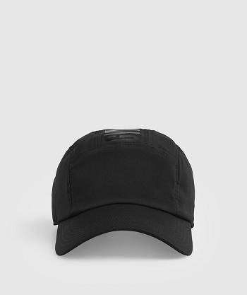Accessories Gymshark Logo 5 Panel Cap Hats Black | NZ_2825QMA