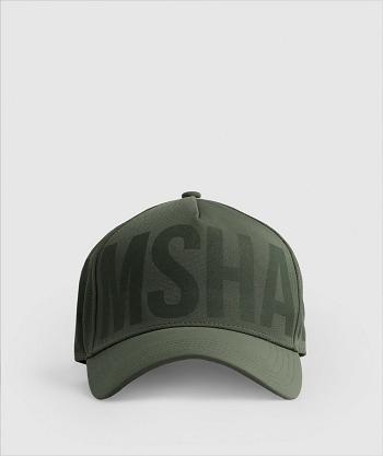 Accessories Gymshark Logo Trucker Cap Hats Olive | NZ_2824MQZ