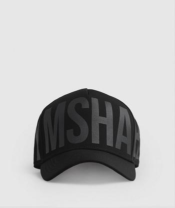 Accessories Gymshark Logo Trucker Cap Hats Black | NZ_2827EBC