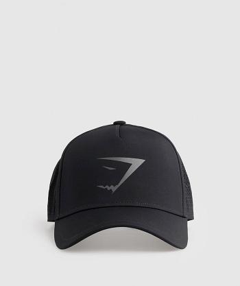 Accessories Gymshark Mesh Trucker Hats Black | NZ_2854AHK