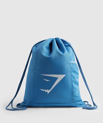 Accessories Gymshark Sharkhead Gymsack Bags Blue | NZ_2874TCE