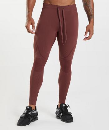 Men's Gymshark 315 Seamless Tight Pink Brown / Burgundy | NZ_2921NWY