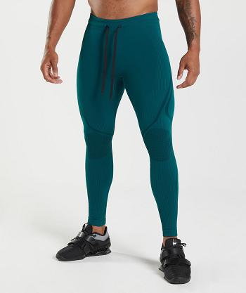 Men's Gymshark 315 Seamless Tight Turquoise / Black | NZ_2923QMA