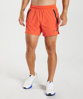 Men's Gymshark Apex 5" Perform Shorts Red | NZ_3554YXF