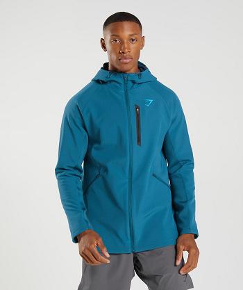 Men's Gymshark Apex Jackets Blue | NZ_3436KOR