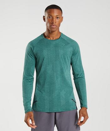 Men's Gymshark Apex Long Sleeve Green / Green | NZ_3399UZG