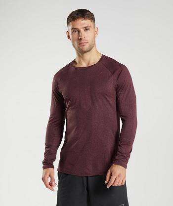 Men's Gymshark Apex Long Sleeve Pink Brown | NZ_3398YXF