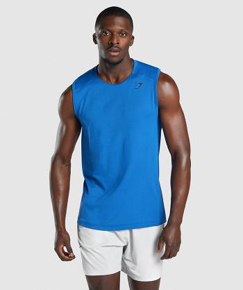 Men's Gymshark Apex Tanks Blue | NZ_3048AHK