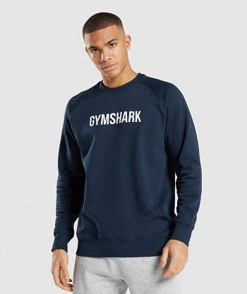 Men's Gymshark Apollo Crew Accessories Navy | NZ_3517ZUT