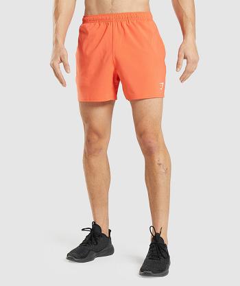Men's Gymshark Arrival 5" Shorts Orange | NZ_3642HAP