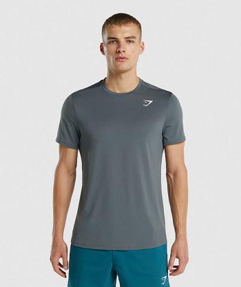 Men's Gymshark Arrival Regular Fit T Shirts Grey | NZ_3187ILH