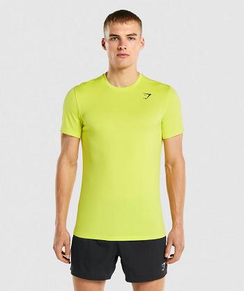 Men's Gymshark Arrival T Shirts Yellow | NZ_3185YXF