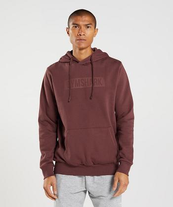 Men's Gymshark Block Hoodie Pink Brown | NZ_3468VRW