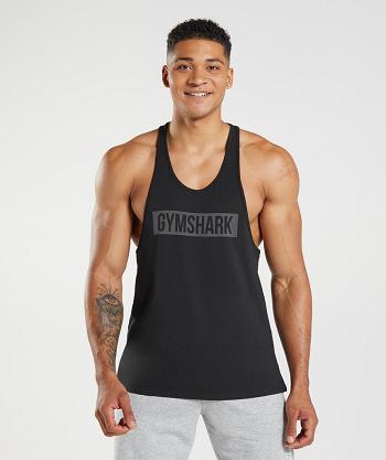 Men's Gymshark Block Stringers Black | NZ_3340KOR