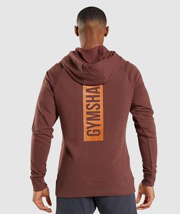 Men's Gymshark Bold Hoodie Pink Brown | NZ_3471MQZ