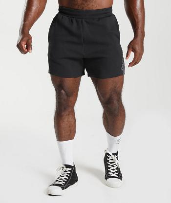 Men's Gymshark Bold React 5" Shorts Black | NZ_3634GSO