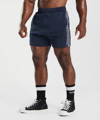 Men's Gymshark Bold React 5" Shorts Navy | NZ_3622XYU