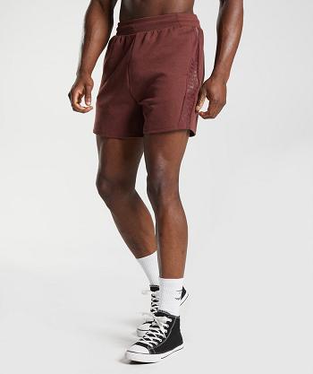 Men's Gymshark Bold React 5" Shorts Pink Brown | NZ_3631SGL