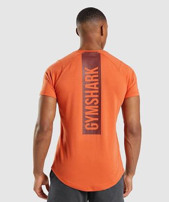 Men's Gymshark Bold T Shirts Orange | NZ_3167FDN