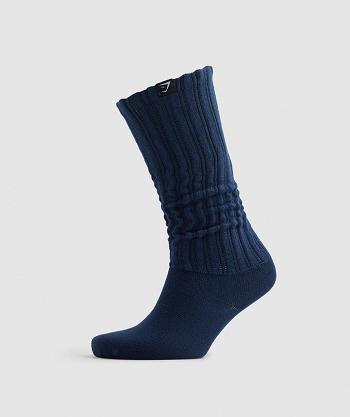 Men's Gymshark Comfy Rest Day Socks Navy | NZ_3786AHK