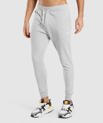 Men's Gymshark Crest Jogger Light Grey | NZ_3728VRW