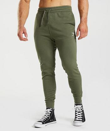 Men's Gymshark Crest Jogger Olive | NZ_3736DFM