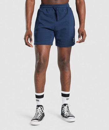 Men's Gymshark Crest Shorts Navy | NZ_3582GSO