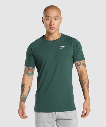 Men's Gymshark Critical 2.0 T Shirts Dark Green | NZ_3131CTV