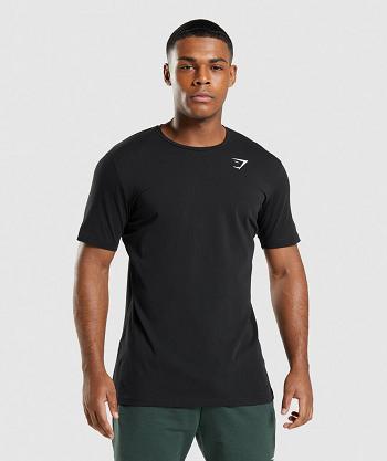 Men's Gymshark Critical T Shirts Black | NZ_3126JPQ