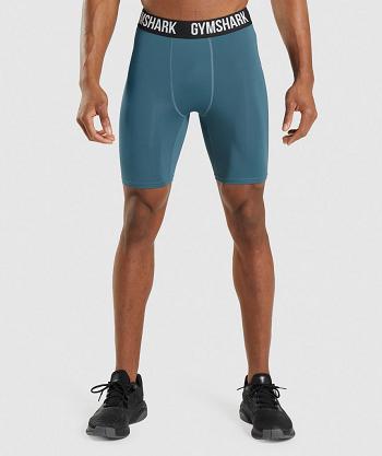 Men's Gymshark Element Baselayer Shorts Turquoise | NZ_2935XYU