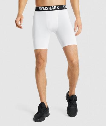 Men's Gymshark Element Baselayer Shorts White | NZ_3594ZUT