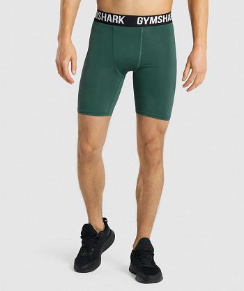 Men's Gymshark Element Baselayer Shorts Dark Green | NZ_3628QMA