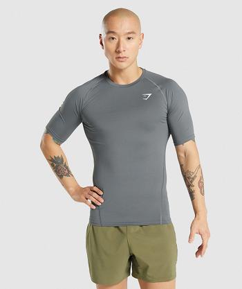 Men's Gymshark Element Baselayer T Shirts Grey | NZ_2929GSO