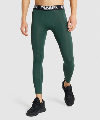 Men's Gymshark Element Leggings Dark Green | NZ_2953DFM