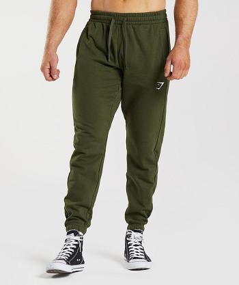 Men's Gymshark Essential Oversized Jogger Olive | NZ_3737FDN