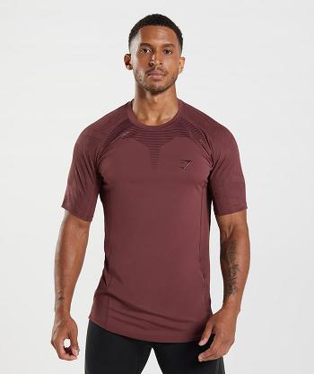 Men's Gymshark Form T Shirts Pink Brown | NZ_3154QMA