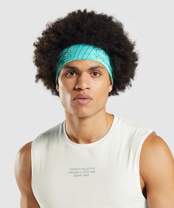 Men's Gymshark Gymshark//Steve Cook Headband Equipment Blue | NZ_3839SGL