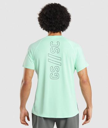 Men's Gymshark Gymshark//Steve Cook T Shirts Blue | NZ_3110WNB