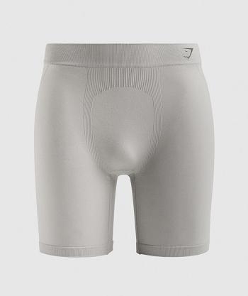 Men's Gymshark Hybrid Boxer Shorts Brown Grey / Black Grey | NZ_3639DFM