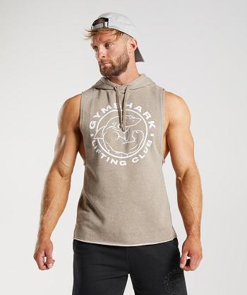 Men's Gymshark Legacy Drop Arm Hoodie Grey | NZ_3451UZG