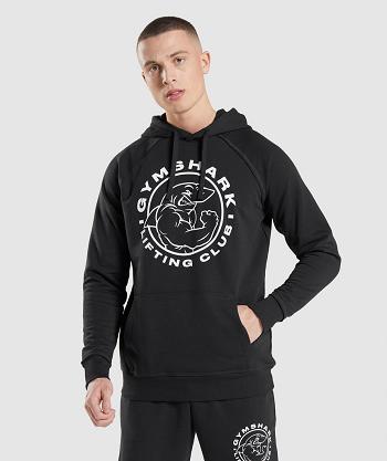 Men's Gymshark Legacy Hoodie Black | NZ_3454PJJ