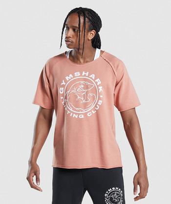 Men's Gymshark Legacy Rag Top T Shirts Pink | NZ_3089UZG