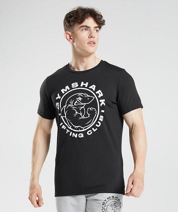 Men's Gymshark Legacy T Shirts Black | NZ_3169HAP