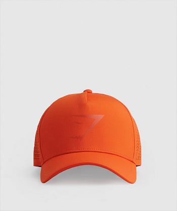 Men's Gymshark Mesh Hats Red | NZ_3798HAP